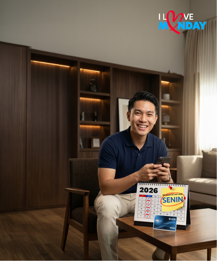 Enjoy online shopping with your UOB Preferred Card every Monday during the program period, and get MAPClub Points worth up to IDR 1 Million. Program Period: 13 April - 24 August 2026.