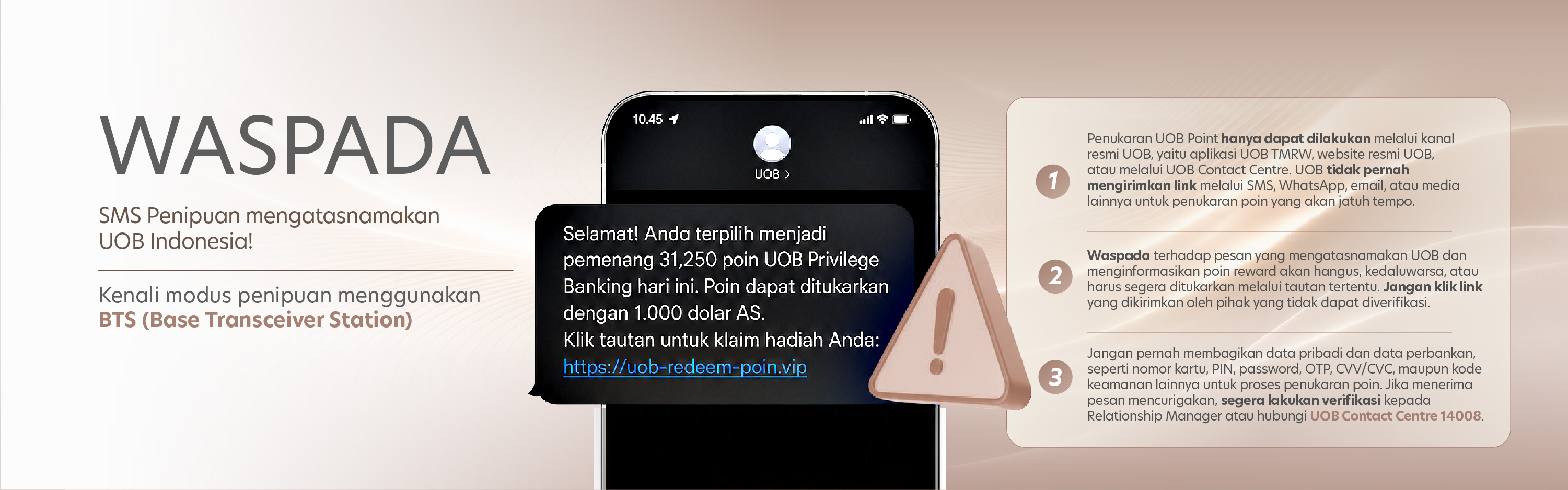 fraud communication for privilege banking