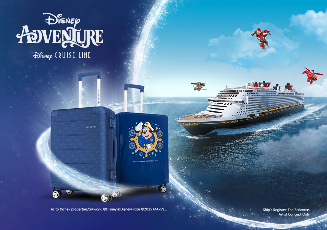Belanja & Dapatkan: Bawa pulang Limited Edition Disney Cruise Line Samsonite Aluminium Luggage Set